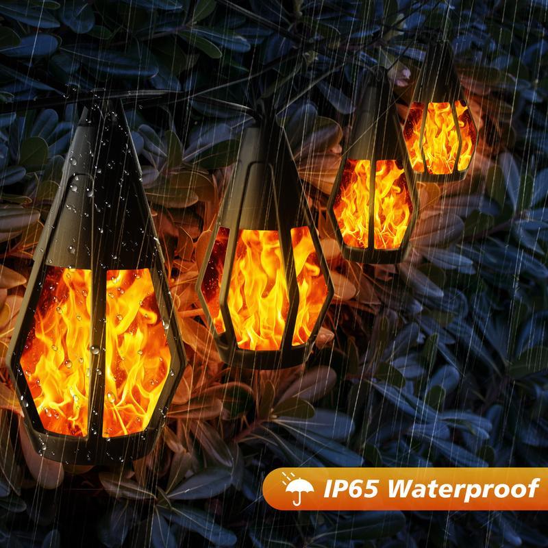BougeRV Halloween Decor Outdoor Solar String Lights, equipped with 10 flickering flame bulbs, waterproof warm color/purple solar outdoor lights, suitable for gardens, patios, gazebos, pubs, cafes, parties, and Halloween. BougeRV Halloween Decor Outdoor Solar String Lights, equipped with 10 flickering flame bulbs, waterproof warm color/purple solar outdoor lights, suitable for gardens, patios, gazebos, pubs, cafes, parties, and Halloween.