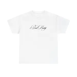 trick daddy tee | white t-shirt, cursive text