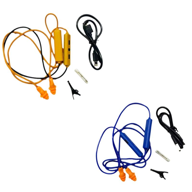 Ear Plugs Bluetooth Earphone for Work, Noise Suppression, Hearing Protection,Construction Sites, Noisy Places Blue