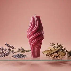 Vortex Sculptural Candle • Merlot Glow & Lavender (Small)