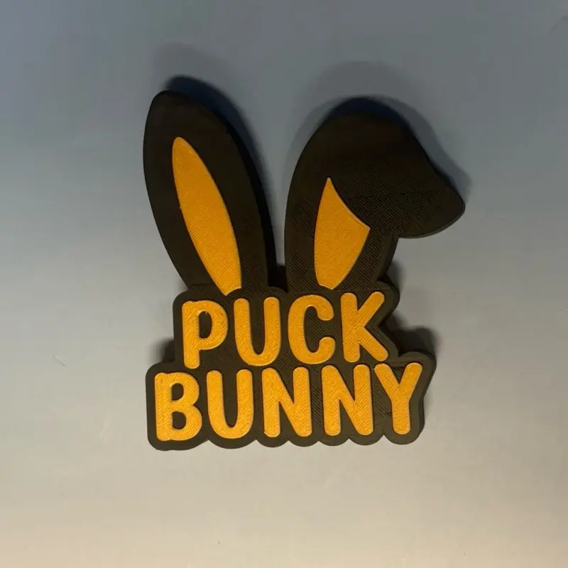Puck Bunny Shelf Sign