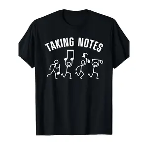 Viral Music Lover Graphic Tee - Funny Musical Note Print on 220gsm Soft Cotton Crewneck, Unisex Concert Outfit & Casual Shirt for Summer - Trending 2025 Style.