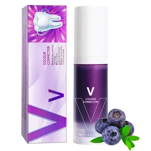 ELAIMEI Purple Color Correcting Toothpaste for Brighter-Looking Teeth