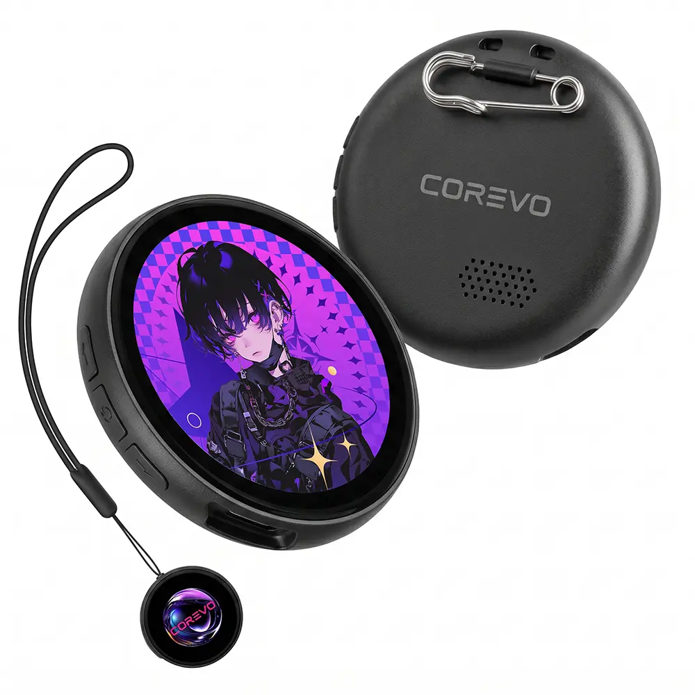 Digital Badge Pin, Photo/GIF/Video Display, HD Touchscreen, 4-Level Brightness Adjustment, Type-C Rechargeable, E-Badge for Daily Wear, Anime Conventions, Concerts, Sports Games, Holiday Gifts