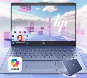 HP 14 Slim Laptop, Intel 4-Core CPU, 1 year Microsoft 365, 4GB RAM, 64GB Storage + 1TB OneDrive, Win 11,  Royal Blue
