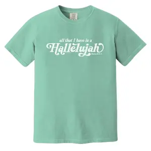 grace & truth Comfort Colors Women’s Christian Crew Neck T-Shirt Mint 100% Cotton Soft Relaxed Fit