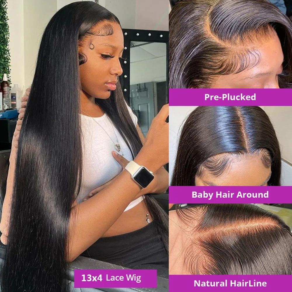 Bling Hair Bone Straight 13x4 13x6 Transparent Lace Frontal Wig For Women Glueless Invisi-Drawstring Black Human Hair Wigs 360 Full HD Lace Wig Human Hair #TikTokShopHolidayHaul