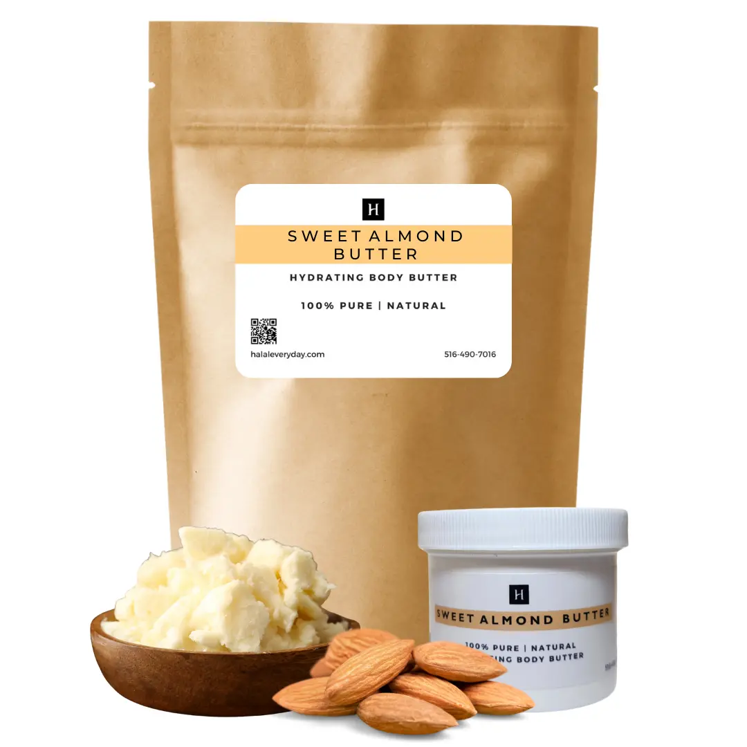Sweet Almond Butter | Super Hydrating Body Butter for Smooth Soft Skin | Ideal for Dry & Damaged Skin | Long Lasting Moisturizing Properties