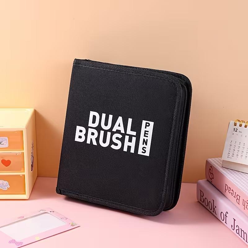 48 Color Duo Tip Pens Art Markers Set,96 Nibs Fine and Brush Tip for Adult Coloring Book Journaling Note Taking Lettering Calligraphy Drawing Pens Supplies