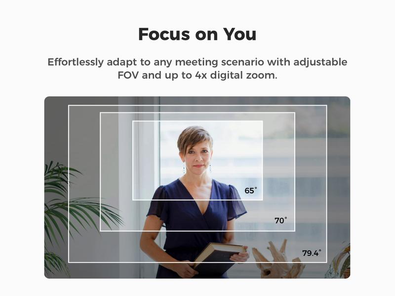 【NEW!!!】OBSBOT MEET 2 - AI-Powered 4K Webcam, AI Framing & Autofocus, Webcam with Microphone, Background Bokeh, 60 FPS, HDR Low-Light Correction, Beauty Mode, Webcam for PC, Streaming, Conference, Gaming, etc.