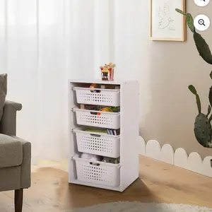 Your Zone Sliding Bin Organizer with 4 Storage Bins
