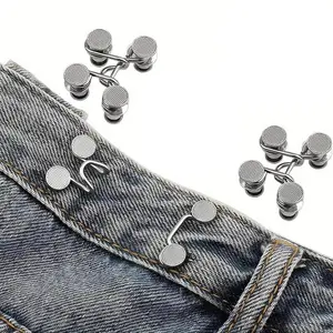 Jeans Waist Tightener, 2 Counts No Sewing Required Jeans Button, Sewing Accessories for Women, Waist Button for Solving Loose Jeans,  Mother's Day Gifts