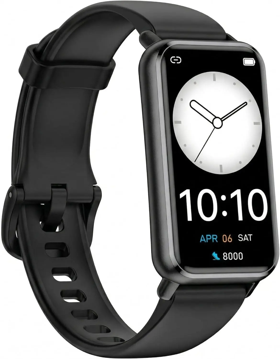 Long Battery Pedometer Watch 14 Days Battery Life, Slim Design No App/Phone Required Fitness Tracker, 50 Meters Waterproof Smart Watch, Heart Rate & Blood Oxygen Monitor Step Counter for Men Women