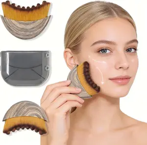 Lymphatic Contour Face Brush, Lymphatic Drainage & Contour Face Massage Brush for Gua Sha, Puffiness Reduction, Glowing Skin, Gentle Daily Facial and Body Massage Tool
