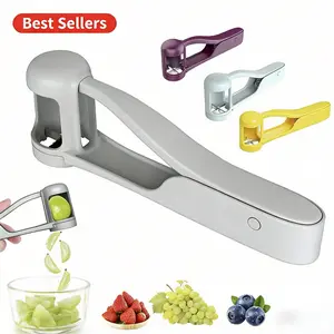Grape Cutter for Toddlers1-3 - Stainless Steel Baby Fruit Slicer Safe &Easy Grape, Cherry Tomato, Strawberry,Blueberry Cutter - Lightweight Kitchen Gadgetfor Fruit Salad & Cake Decor