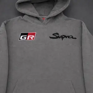 GR Supra Embroidered Hoodie 100% Cotton Heavyweight High Quality Pullover