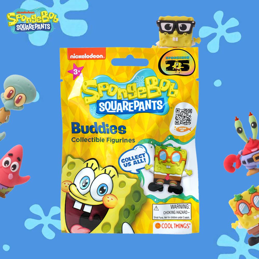 Nickelodeon SpongeBob SquarePants 3D Figurine Blind Bag - Collectible Figurine Featuring Patrick, Mr. Krabs, Squidward & SpongeBob - Fun & Expressive Designs for Room Decor - Great Gift for Fans