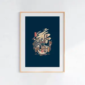 [SALE UP TO 50% + FREE SHIP] My Neighbor Totoro (1988), Studio Ghibli Ukiyo-e Poster, Anime Art Prints, Vintage Retro Movie Print (No Frame)