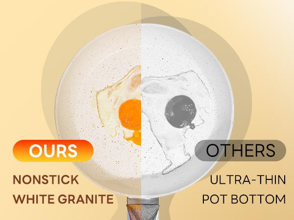 17 Pcs Nonstick Pots and Pans, Non-toxic Kitchen Cooking Set with Stay-Cool Handles