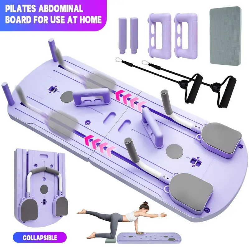 8-in-1 Multifunctional ABS Yoga Board Pilates Board - High-quality PVC yoga board for abdominal and core strength training, foldable and portable design, suitable for both men and women, ideal home fitness equipment