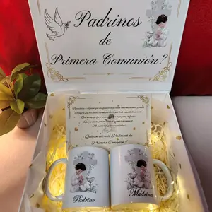 Caja de Padrinos de Primera Cominón de niño Set of 11oz Reusable Mugs in Original Packaging - Drinkware