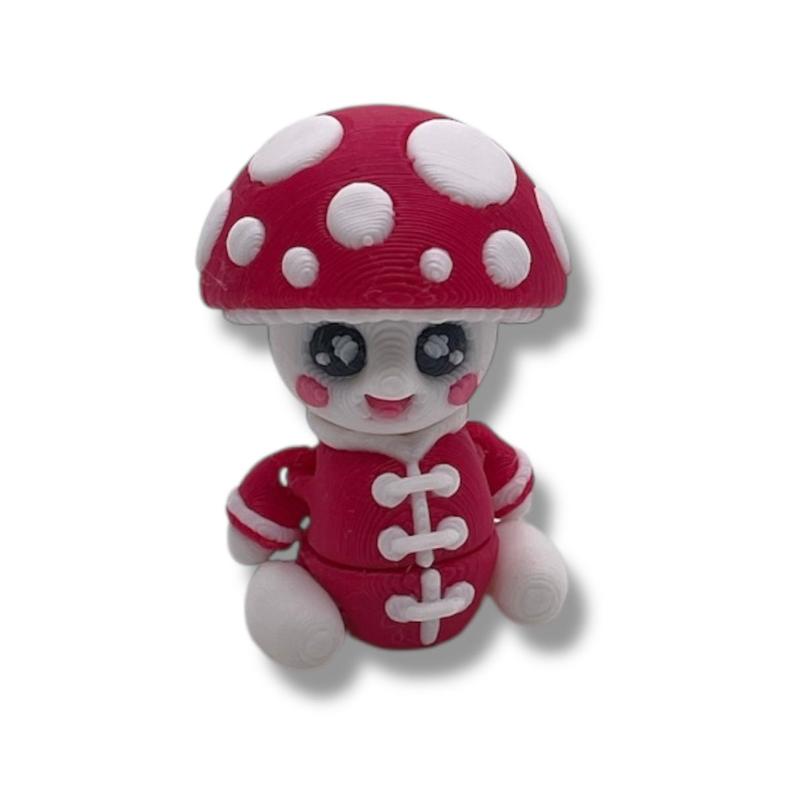 Happy Mushroom Pocket Pal Figures – 2” Tall Collectibles in Every Color!