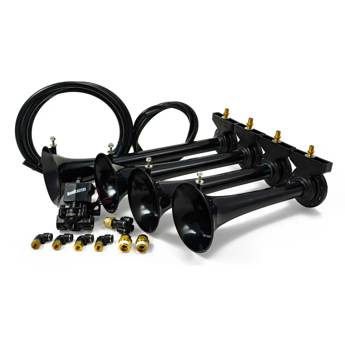 HornBlasters Shocker XL Train Horn for Truck - 12V, Individually Mounted, Lifetime Warranty, US Train Horn Chords, Lightweight Design, Precision-Tuned Sound