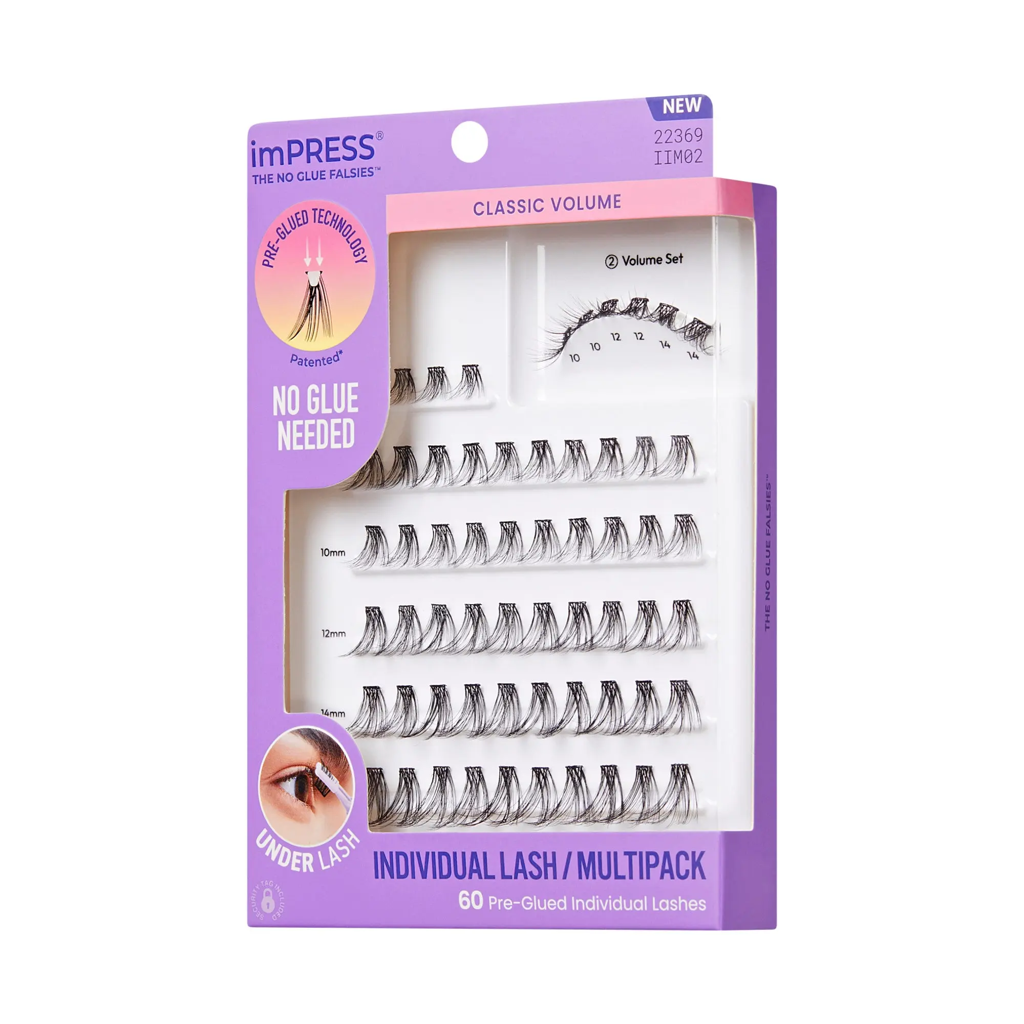 Impress Falsies Pre-Glued Individual Lashes Multipack- Classic Volume Impress Falsies Pre-Glued Individual Lashes Multipack- Classic Volume