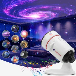 [White Noise] Galaxy Projector Sound Machine With 28 Soothing Sounds Memory Function Sleeping Timer Star Light Planetarium Projector with Starry Sky Space Solar System Moon Nebula for Adults Baby Kids