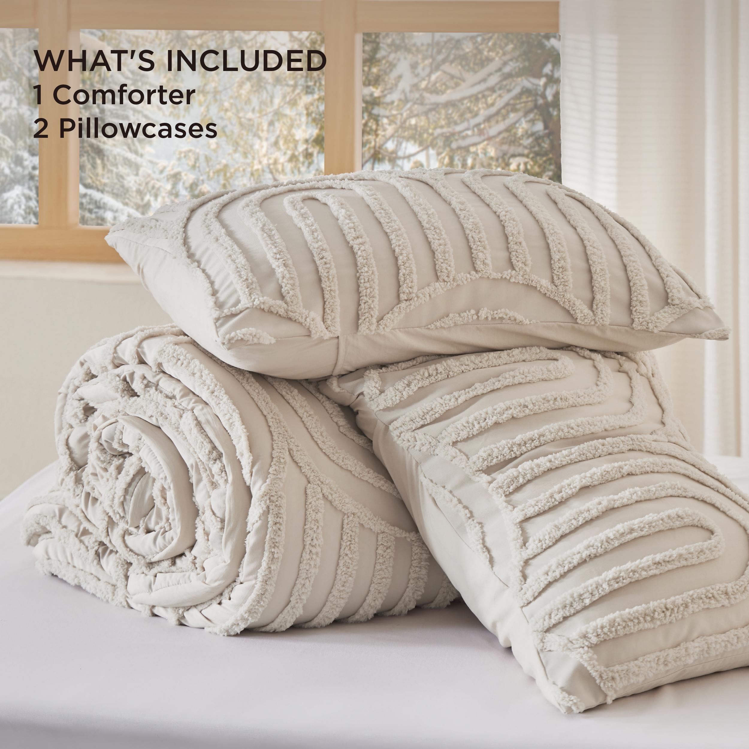 Bedsure Boho Arch Tufted Comforter Set - Beige Boho Bedding Comforter Sets, 3 Pieces Farmhouse Shabby Chic Embroidery Bed Set, Soft Fluffy Cozy Arch Pattern Comforter for All Seasons Bedsure Boho Arch Tufted Comforter Set - Beige Boho Bedding Comforter Sets, 3 Pieces Farmhouse Shabby Chic Embroidery Bed Set, Soft Fluffy Cozy Arch Pattern Comforter for All Seasons