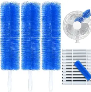 Fan Cleaner Brush Bendable Fans Duster Reusable Dust Remover Plastic Dust Cleaner Flexible Microfiber Head Ceiling Brush for Fans Air Conditioning Home Car Vents Curtain Box Fan Shutters, 3 Pcs