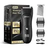Men's Waterproof Cordless Rechargeable Hair Trimmer - Plastic Wholebody Tool with USB Port, Professional Barber Clippers, Styling Haircutting Kit, Wet and Dry All-Over Grooming for Beard, Chest