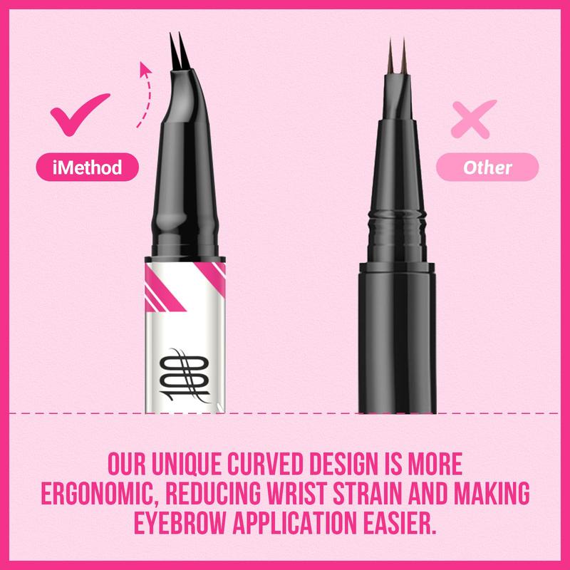 IMethod Best-Sellers Trending -Curved Eyebrow Pen - Microblading Brow Pencil, Micro-Fork-Tip Applicator & Eyebrow Pencil Magical 2-in-1 Dual-Ended Eye Brow Pencils for Women with 4-Fork-Tip & Precise Brush-Tip Makeup Blonde