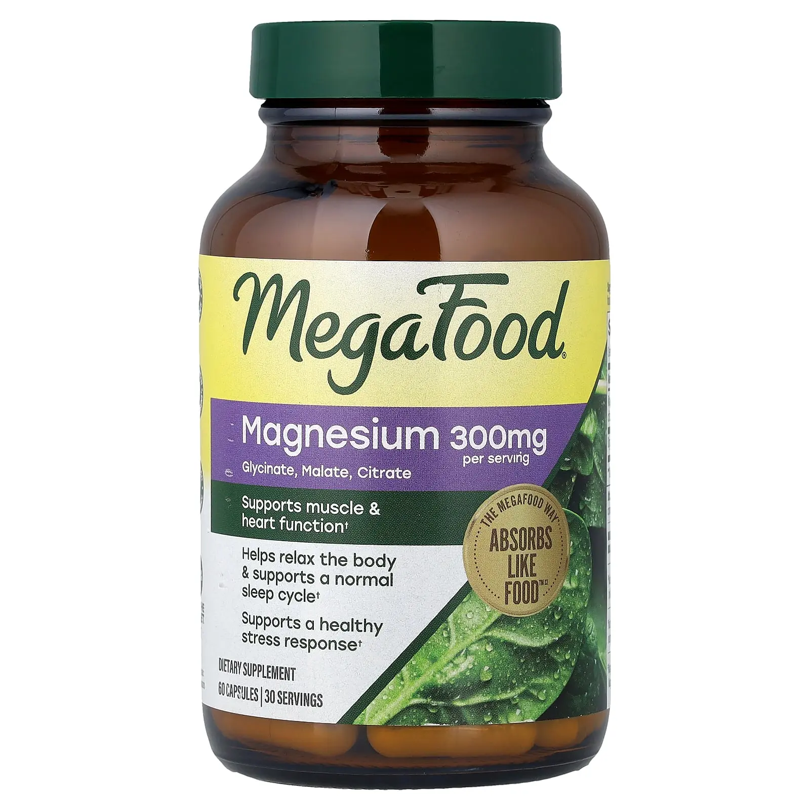 MegaFood Magnesium, 60 Capsules