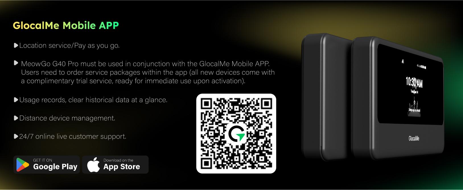 GlocalMe MeowGo 4G Portable WiFi Hotspot for Travel in 200+