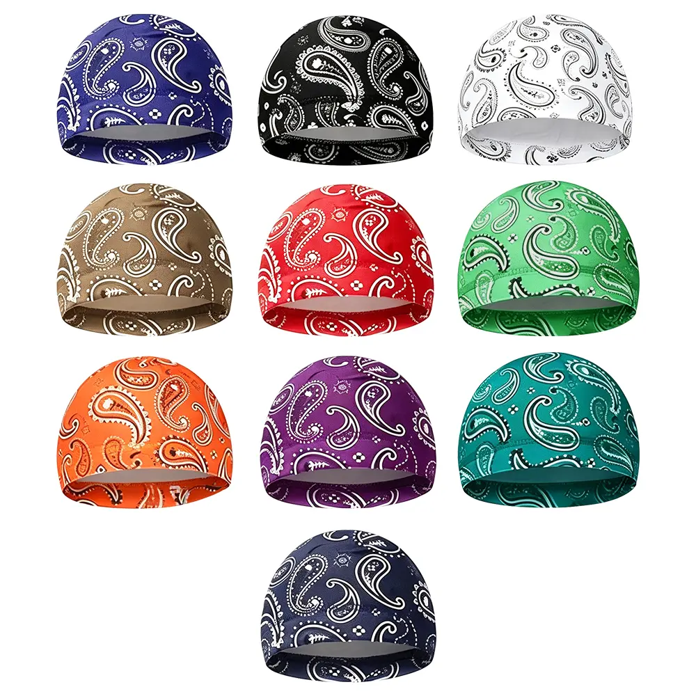 10-Pack Skull Cap Helmet Liners, Sweat-Wicking Hard Hat Liners for Men’s Motorcycle & Automotive Protective Gear, Ideal for Cycling, Hiking, Outdoor Activities