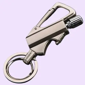 All-Metal Multi-Function Tool Keychain Bottle Opener Waterproof Reusable Suitable for Outdoor Activities Travel Camping Party Creative Gift Winter Essential Boyfriend Gift Outdoor Survival Tool (Does Not Include Kerosene)
