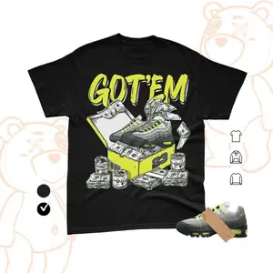95 Big Bubble Neon 2026 OG Shirt, 95 Big Bubble Neon 2026 OG Graphic T-Shirt, Dollar Sneaker Box Tee Match Sneaker, Soft Touch, Feels Like a Favorite, Full Size Range, Perfect Fit for Everyone