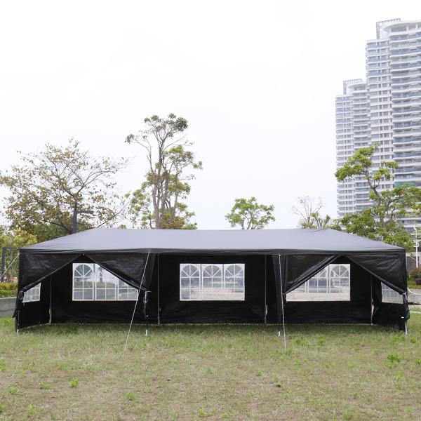 Outdoor Party Tent for Wedding, Garden Event | Spacious 10x30ft with Removable Sidewalls & Waterproof Shelter