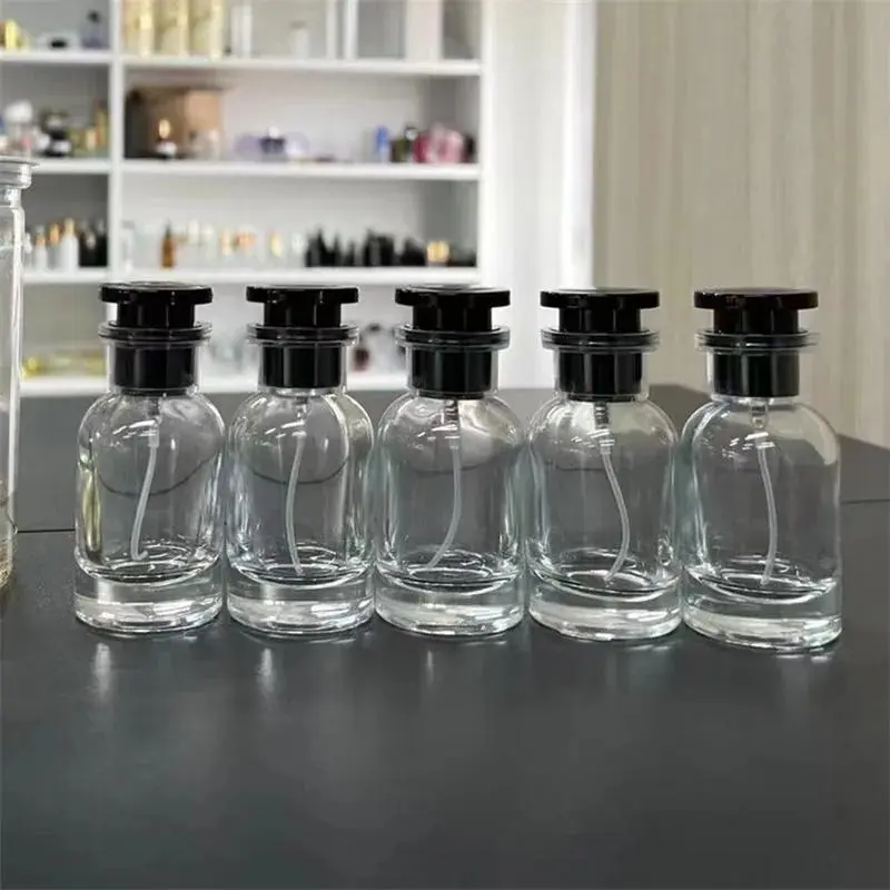 Modern 5-Pack Refillable Glass Perfume Spray Bottles - Portable Travel Atomizer Set with Tin Canister, Empty Home Storage Fragrance Sample Containers