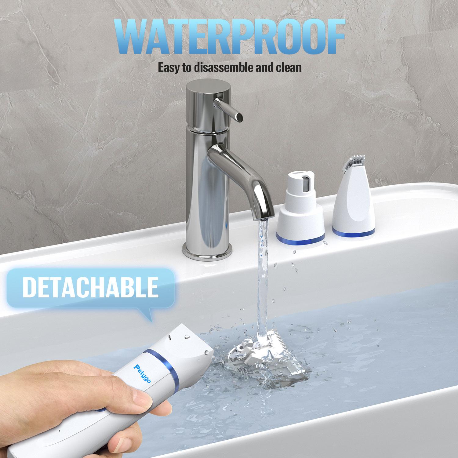 Petygo 4-in-1 Dog Grooming Kit with Nail Grinder & Dog Paw Trimmer, Low-Noise Rechargeable Cordless Electric Set for Dogs, Cats & Paw Pets