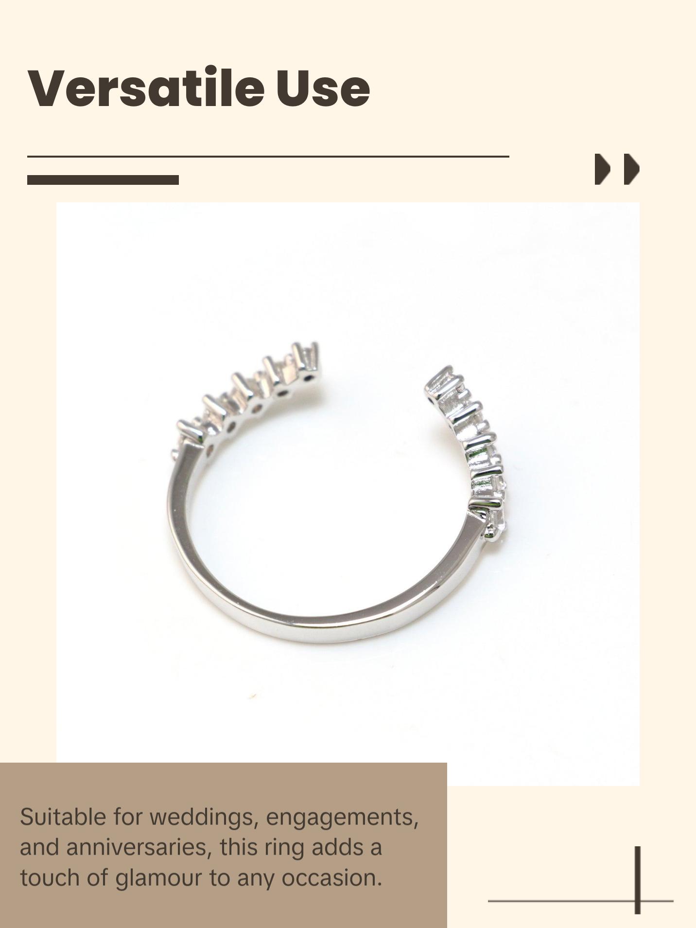 White CZ 925 Sterling Silver Ring with Round Center Stone White CZ 925 Sterling Silver Ring with Round Center Stone