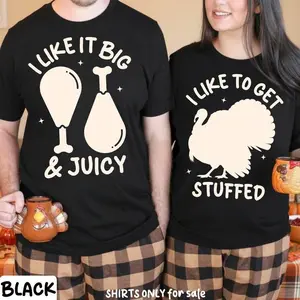 Thanksgiving Matching Couples Pajamas Raunchy Boyfriend Girlfriend PJs Matching Thanksgiving Pajamas Funny Couples Thanksgiving Pajama Shirt
