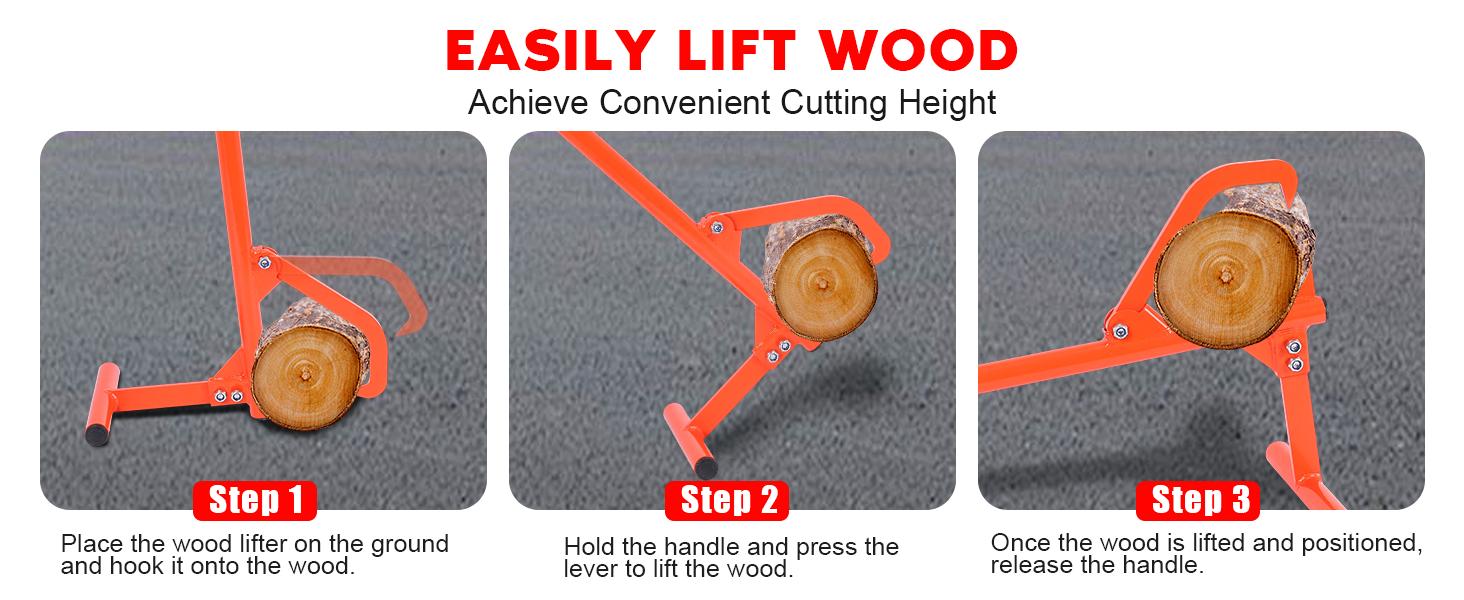 50.9" Timberjack Log Lifter, Adjustable Log Roller Cant Hook, Ups to 15.5" in Dia Log Roller Tool, Heavy Duty Steel Log Jack, Logging Tools for Rolling and Raising Up Logs