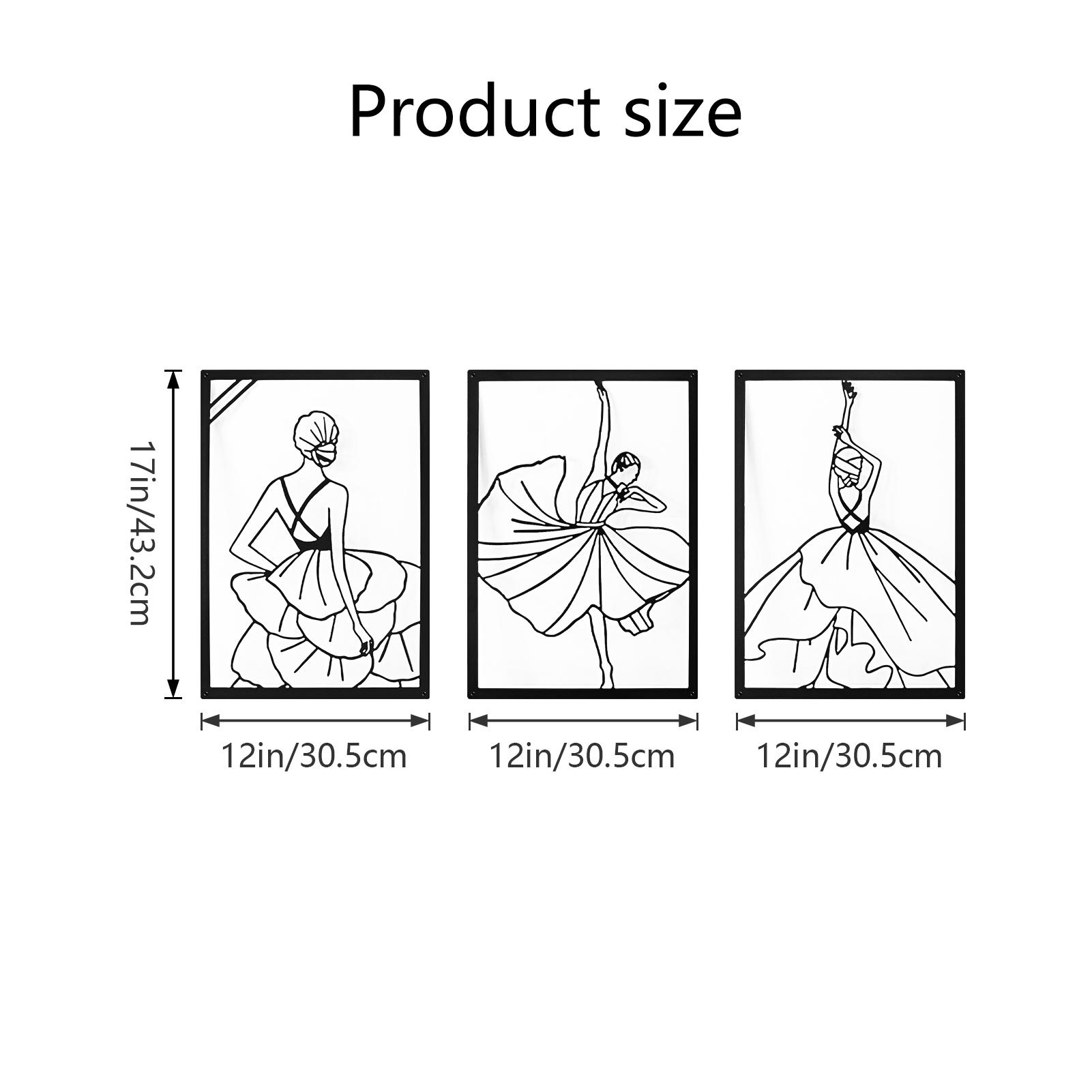 Art3d Metal Wall Art Set Minimalist Line Art Flower Pattern Décor for Living Room Bedroom Dining Room Office Modern 3D Iron Sculptures Home Aesthetic Gift