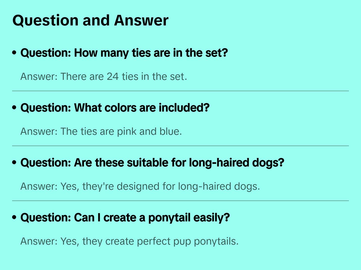 Floof Ties - Hair Ties for Dogs with Long Hair