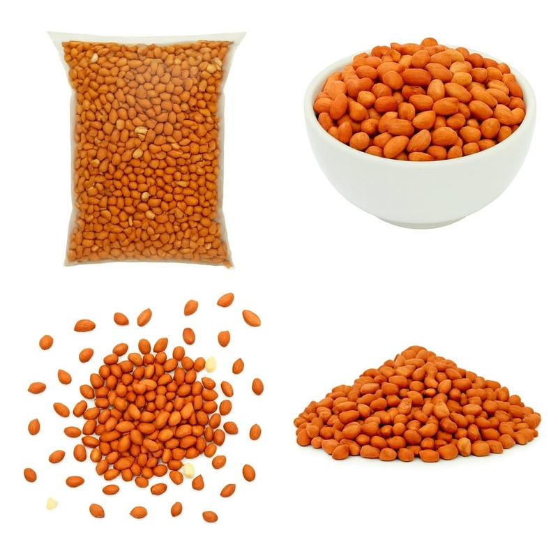 Parivaar Jumbo Peanuts, Raw Whole With Skin (uncooked, unsalted) 64oz (4lbs) ~ All Natural | Product of USA | Groundnut/Red-skin.