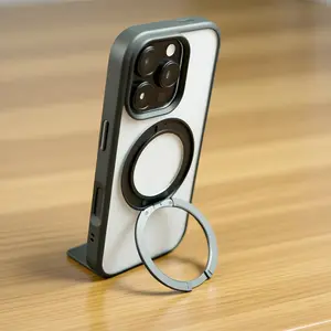 [iPhone Exclusive | 360° Rotating Magnetic Drop-Proof Phone Case] ​​Skin-friendly and comfortable grip, freely adjustable for both portrait and landscape modes, one case for multiple scenarios, an essential tool for office work and watching videos!