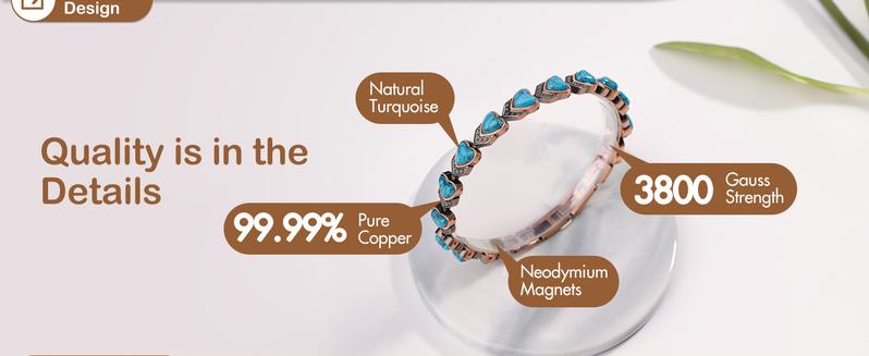 Jecanori Copper Bracelet for Women, Pure Copper Magnetic Bracelets Trendy Stack Bangle Faith Wear Jewelry