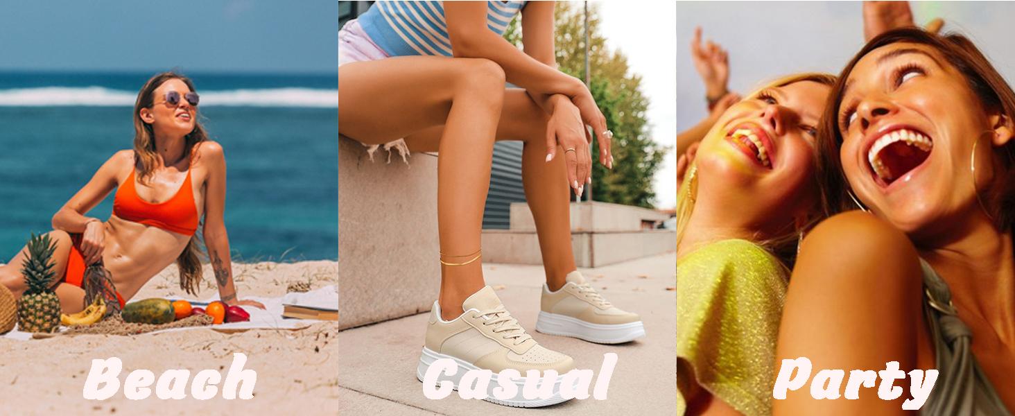 Ankle Bracelets for Women, Anklets for Women Waterproof Layered Ankle Bracelets for Women Teen Girl Herringbone Anklet Set Summer Foot Jewelry Gifts telugu anklet